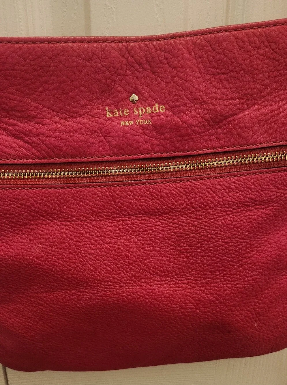 Kate Spade Pink Pebbled Leather Chain-Accent Crossbody Great Condition!!